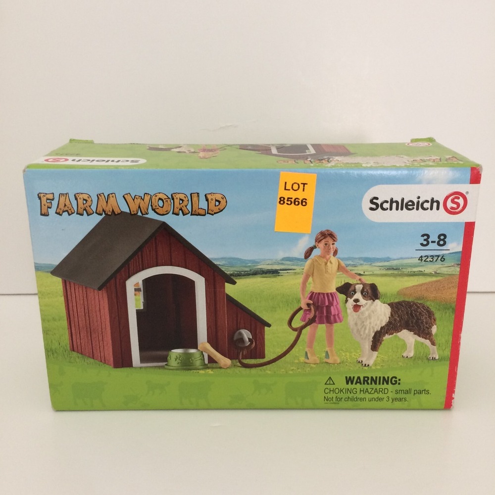 Schleich Dog House Dog and Girl Farm World Figures Playset #42376 New
